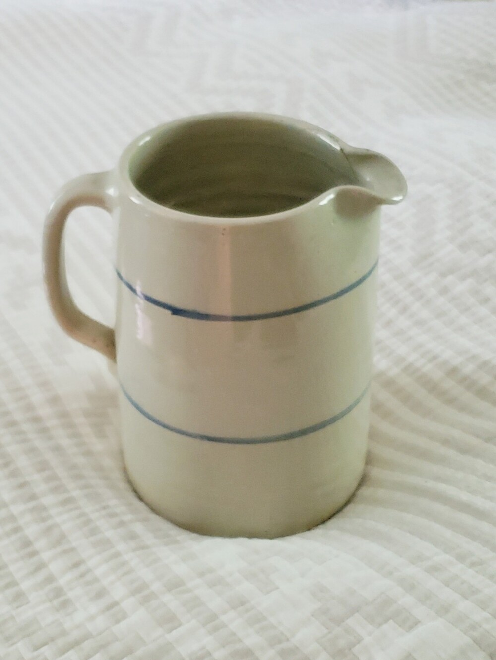Large Stoneware Crock Pitcher Salt Glaze Vase Vintage